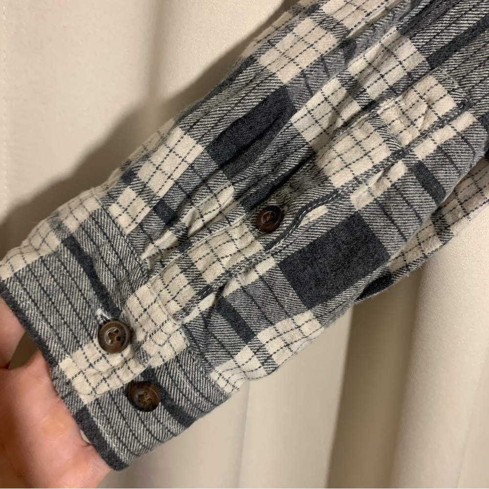 Eddie Bauer Plaid Button-Up W/ Button Sleeves - image 3